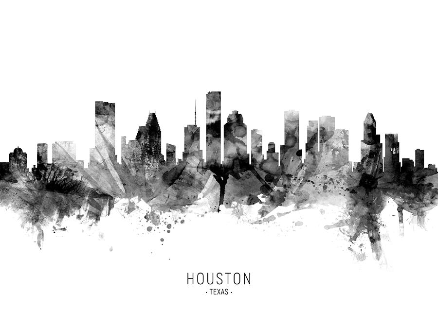 Houston Texas Skyline #32 Digital Art by Michael Tompsett