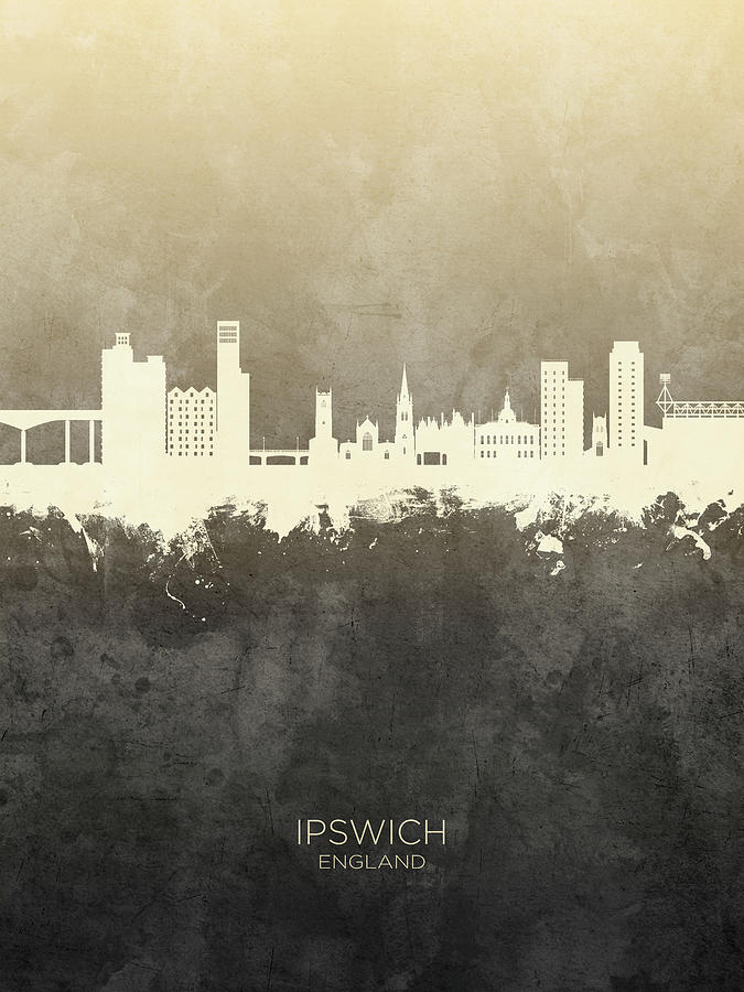 Ipswich England Skyline #32 Digital Art by Michael Tompsett