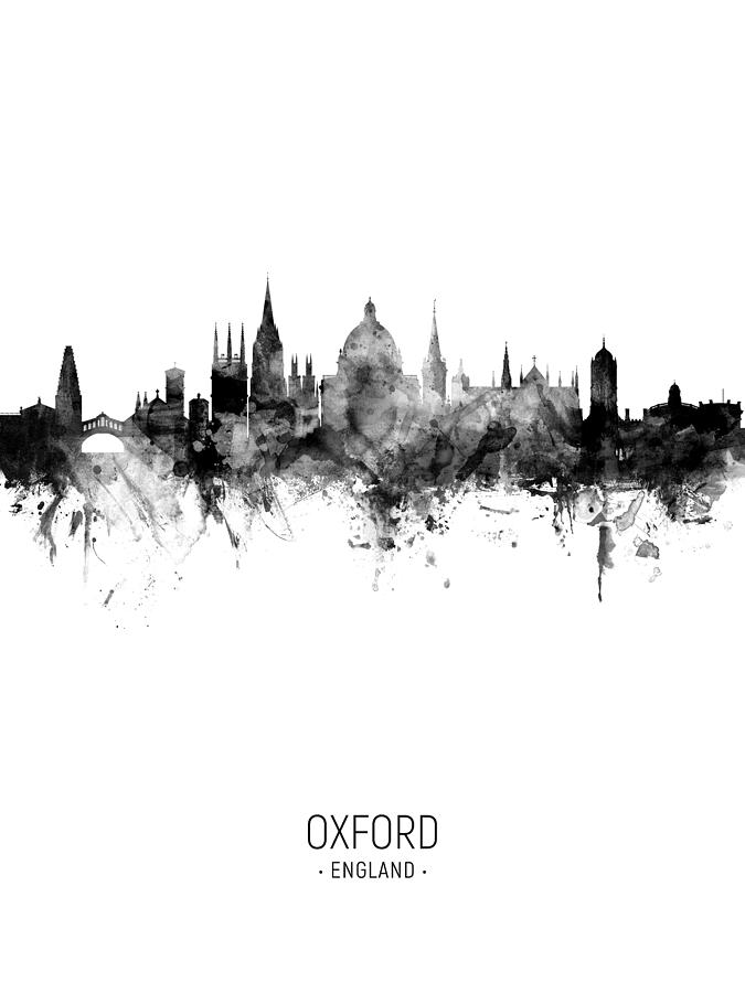 Skyline Digital Art - Oxford England Skyline #32 by Michael Tompsett