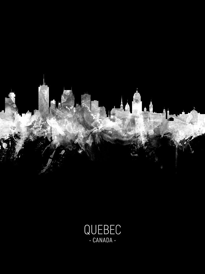 Skyline Digital Art - Quebec Canada Skyline #32 by Michael Tompsett