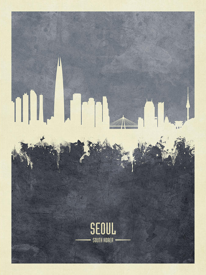 Seoul Skyline South Korea #32 Digital Art by Michael Tompsett