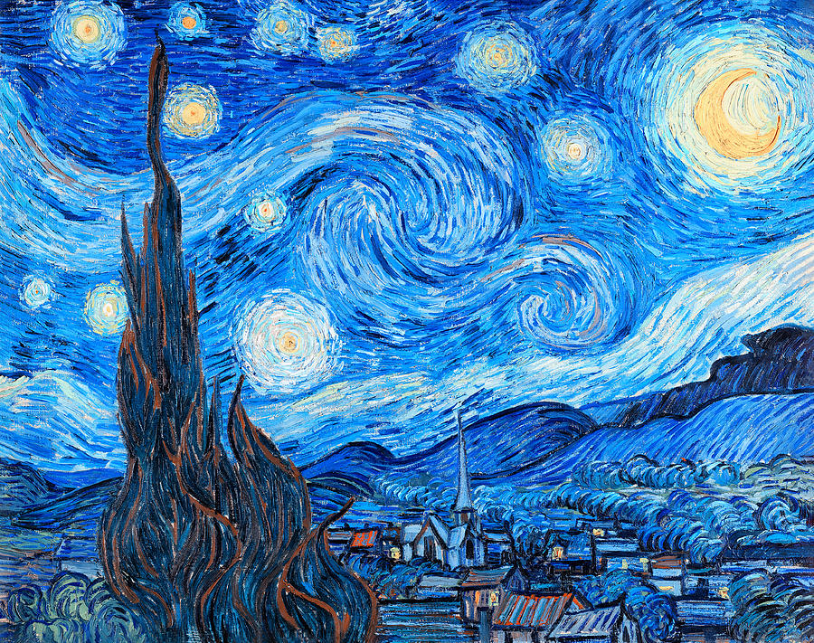 Vincent Van Gogh Painting - Starry Night by Vincent Van Gogh by Mango Art