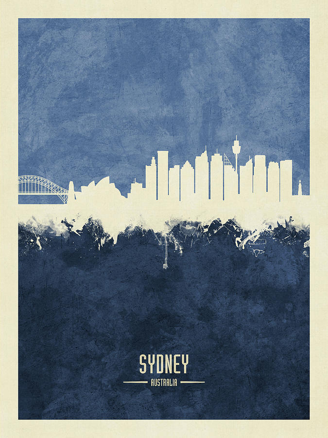 Sydney Digital Art - Sydney Australia Skyline by Michael Tompsett