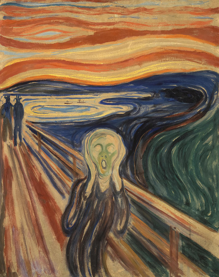 Edvard Munch Painting - The Scream by Edvard Munch by Mango Art