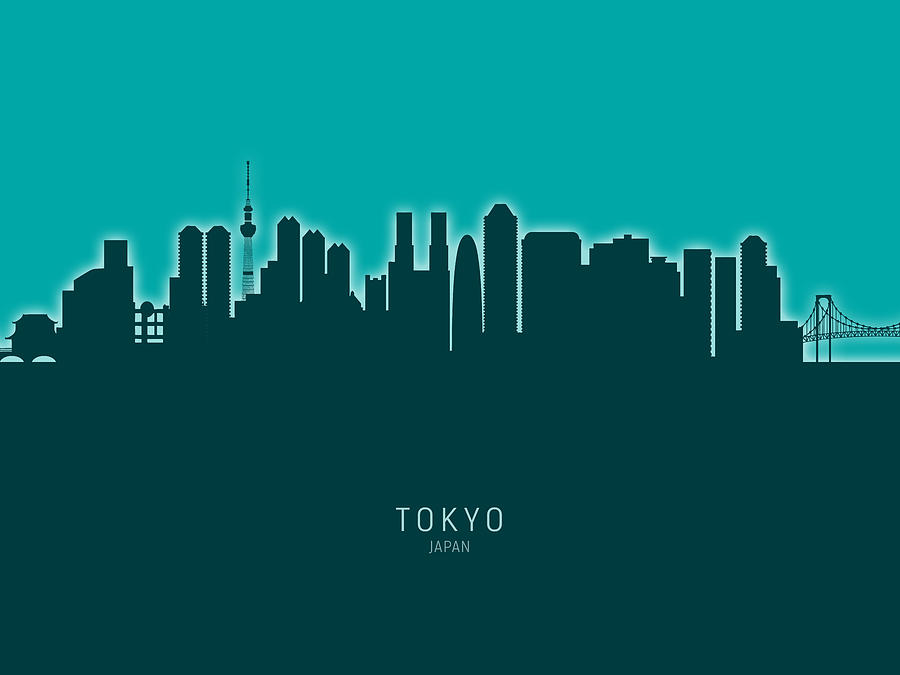 Tokyo Japan Skyline #32 Digital Art by Michael Tompsett