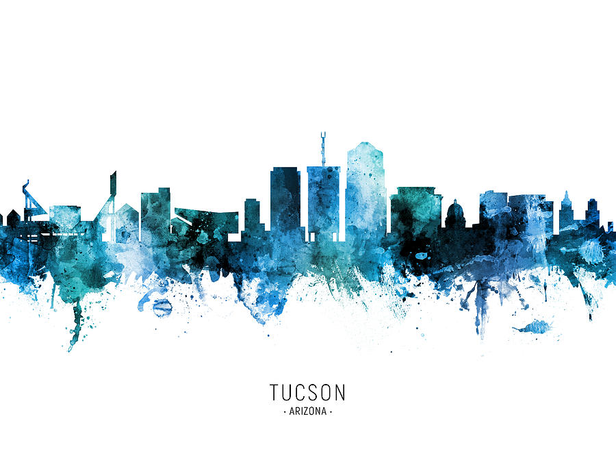 Tucson Arizona Skyline #32 Digital Art by Michael Tompsett