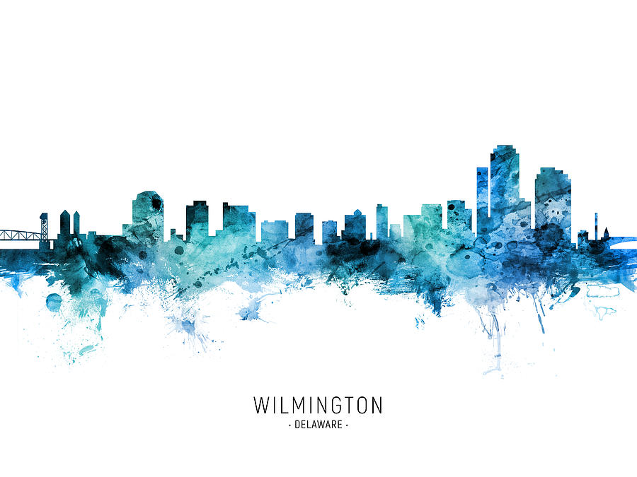 Wilmington Delaware Skyline #32 Digital Art by Michael Tompsett