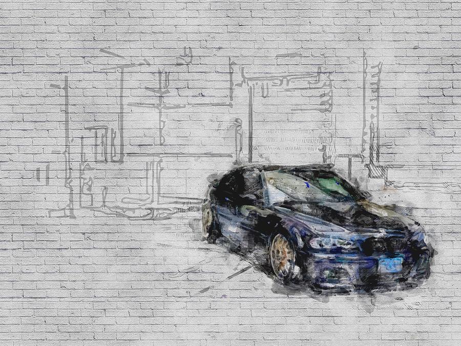 325i tuning bmw m3 3 series e46 coupe black bmw Artwork Mixed Media by ...