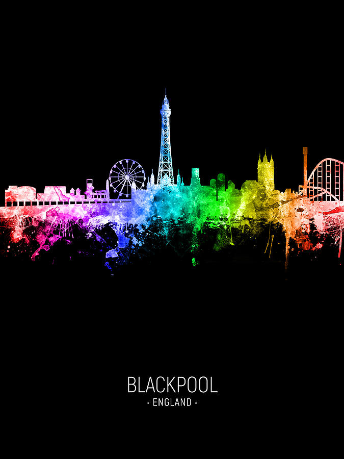 Blackpool England Skyline #33 Digital Art by Michael Tompsett