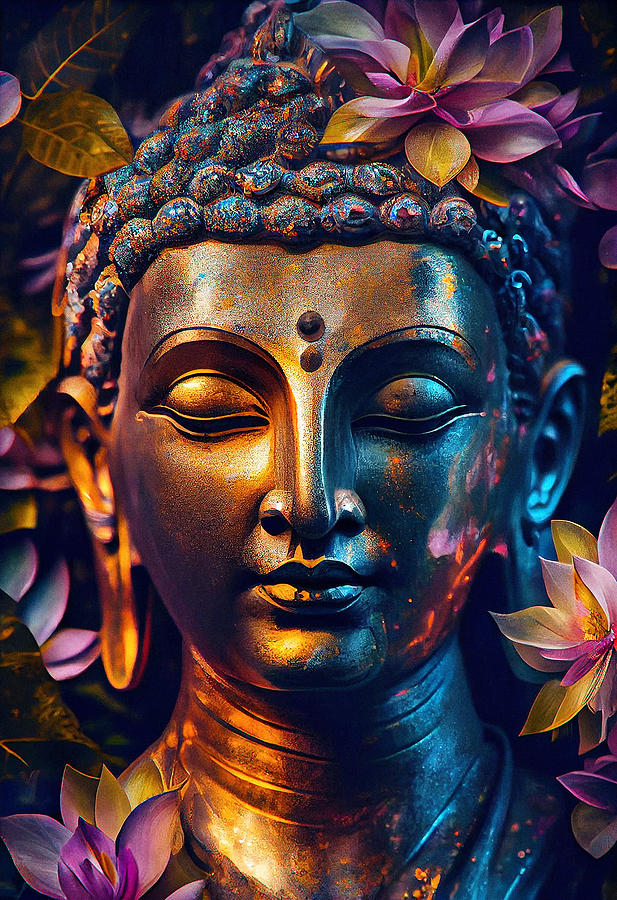 Buddha Mixed Media by SampadArt Gallery - Pixels