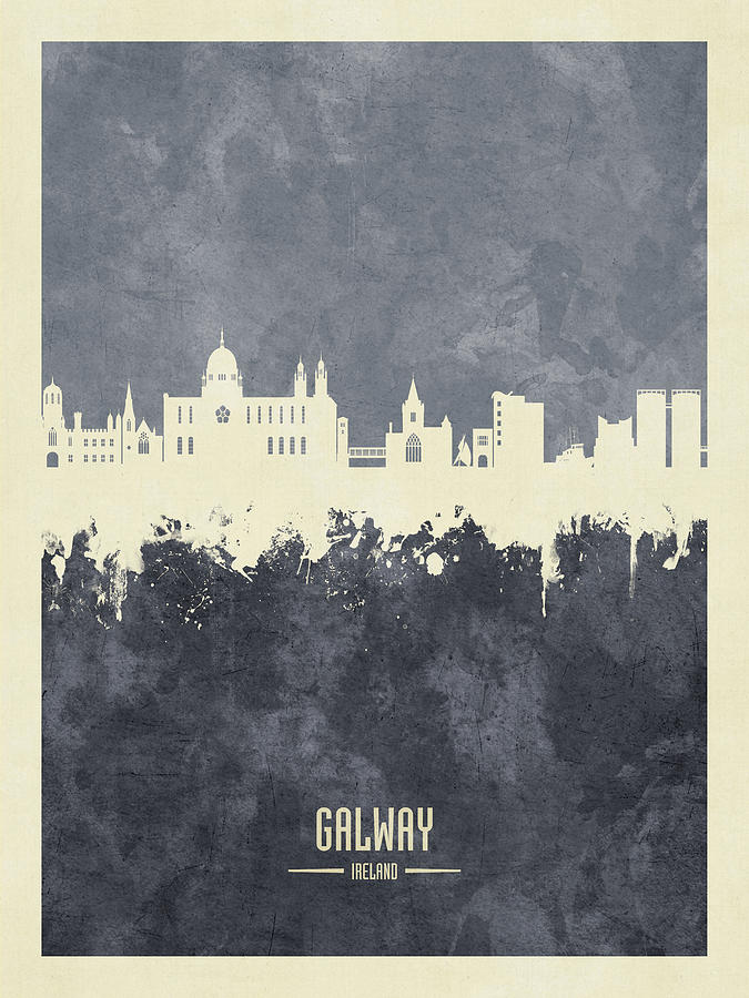 Galway Ireland Skyline #33 Digital Art by Michael Tompsett