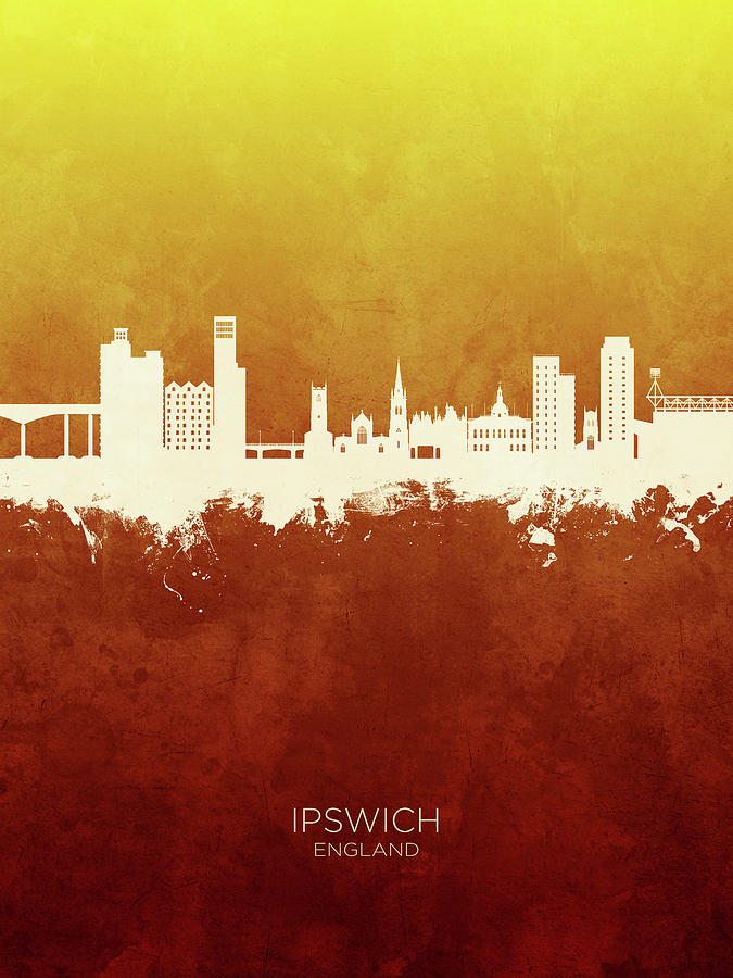 Ipswich England Skyline #33 Digital Art by Michael Tompsett