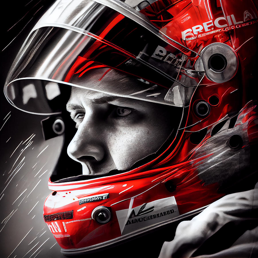 Michael Schumacher #33 Mixed Media by Tim Hill - Pixels