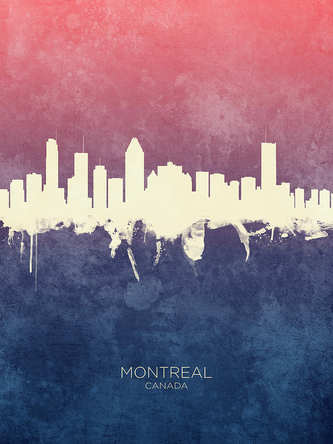 Montreal Canada Skyline #33 Digital Art by Michael Tompsett