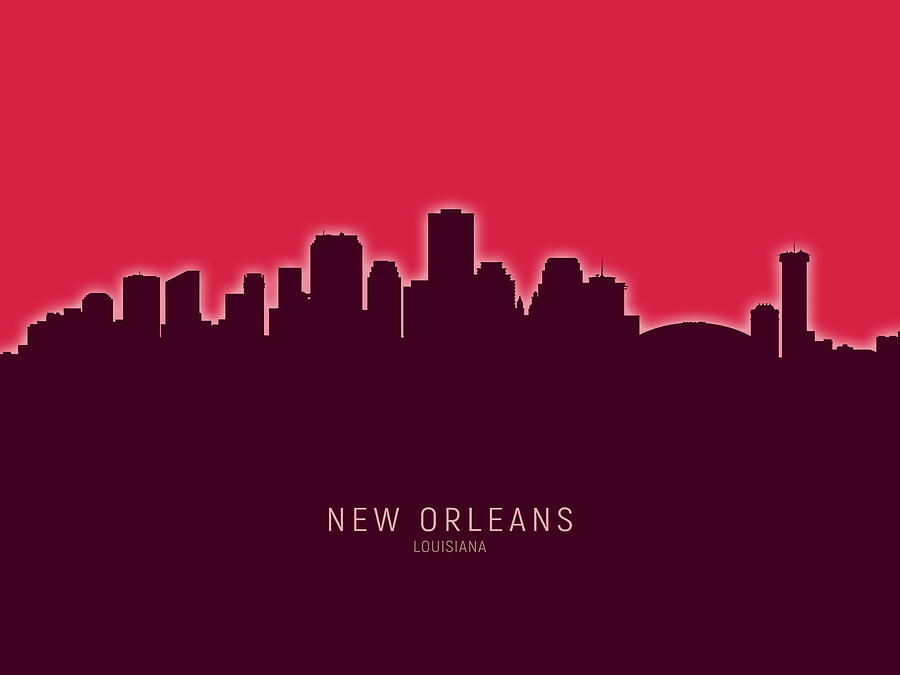 New Orleans Louisiana Skyline #33 Digital Art by Michael Tompsett