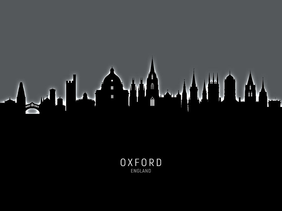 Skyline Digital Art - Oxford England Skyline #33 by Michael Tompsett