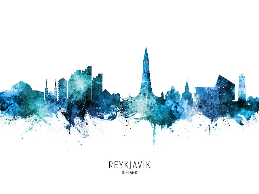 ReykjavIk Iceland Skyline Digital Art by Michael Tompsett Pixels