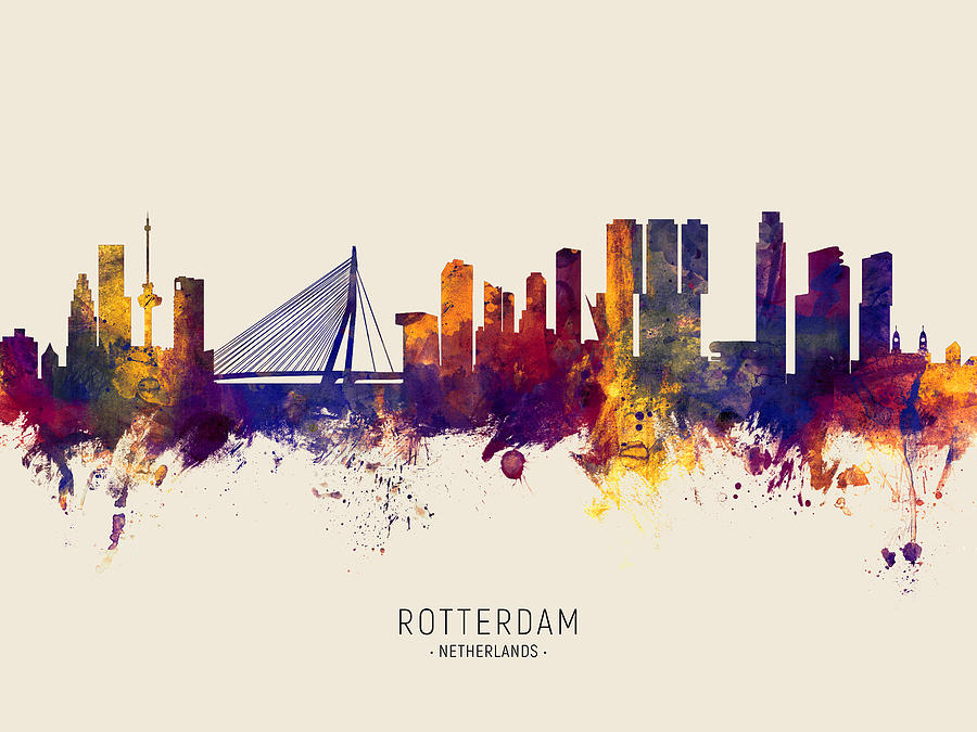 Rotterdam The Netherlands Skyline #33 Photograph by Michael Tompsett