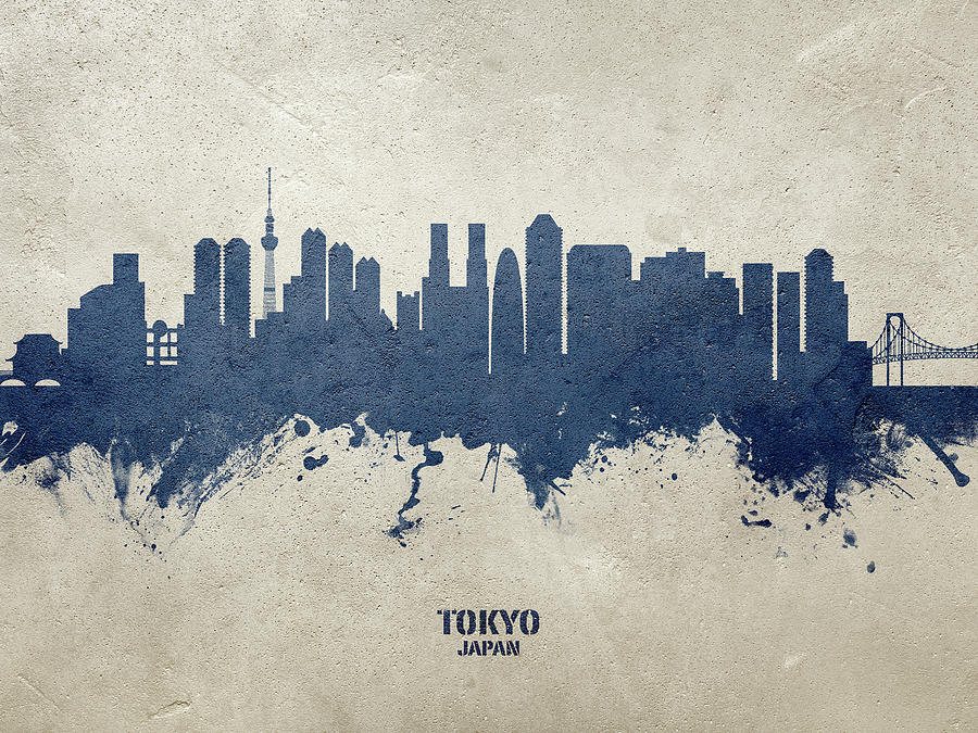 Tokyo Japan Skyline Digital Art by Michael Tompsett | Fine Art America