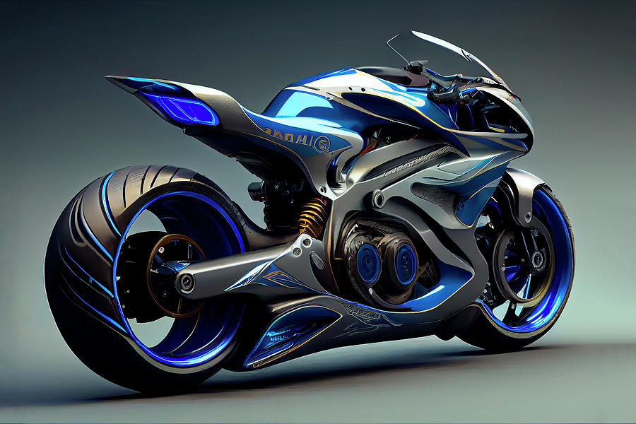 Yamaha Motorcycle Future Concept Art Digital Art by Tim Hill - Fine Art ...