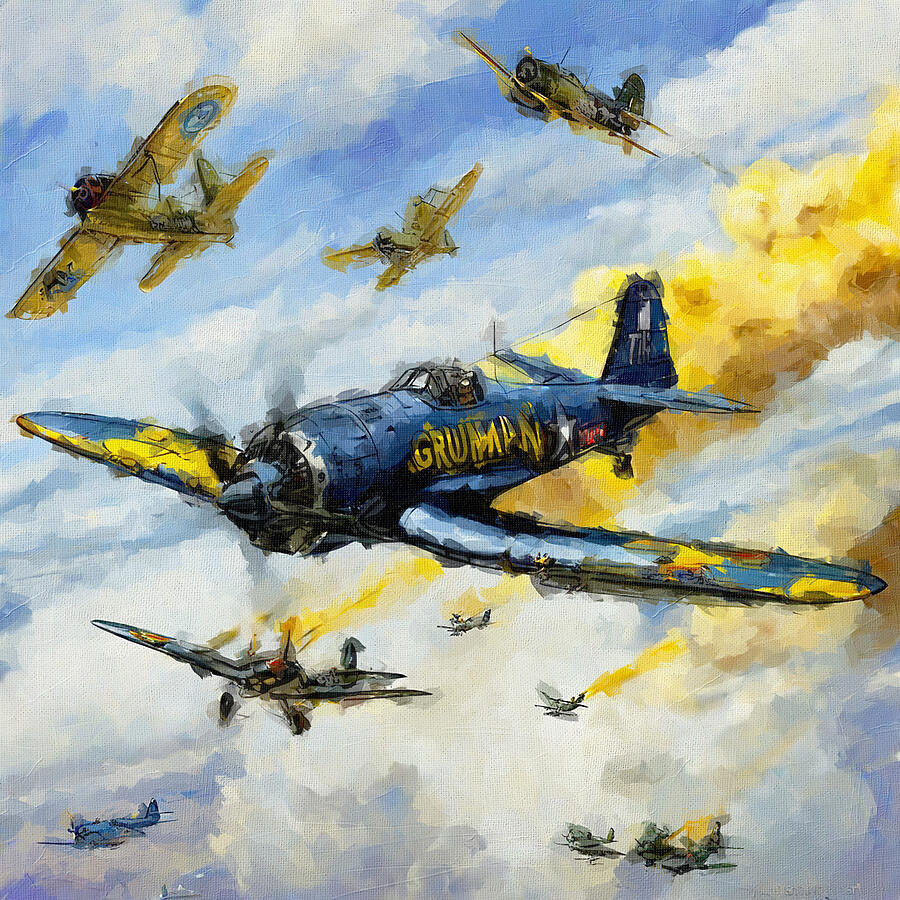 3307 Grumman Tbf Avenger Artwork Torpedo Bombers Attack Aircraft ...