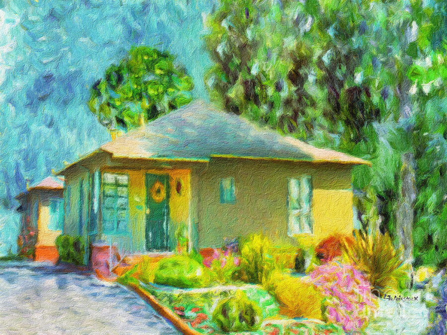 1925 Alameda Cottage Painting by Linda Weinstock