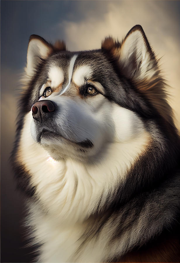 Alaskan Malamute Portrait #34 Mixed Media by Stephen Smith Galleries ...