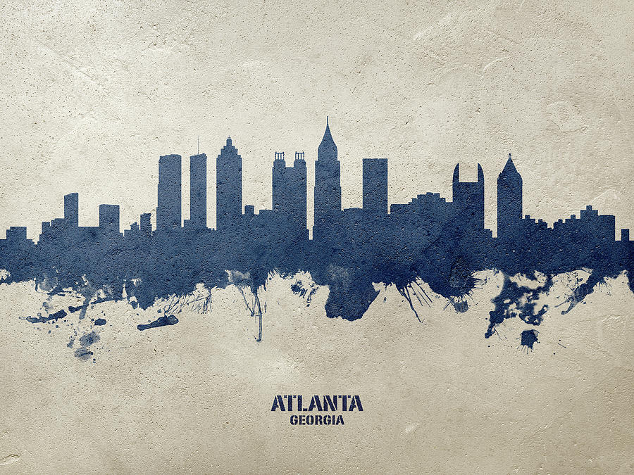 Atlanta Georgia Skyline #34 Digital Art by Michael Tompsett