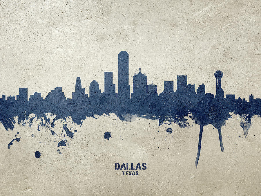 Dallas Texas Skyline #34 Digital Art by Michael Tompsett