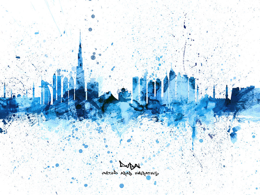 Dubai Skyline Digital Art by Michael Tompsett - Fine Art America