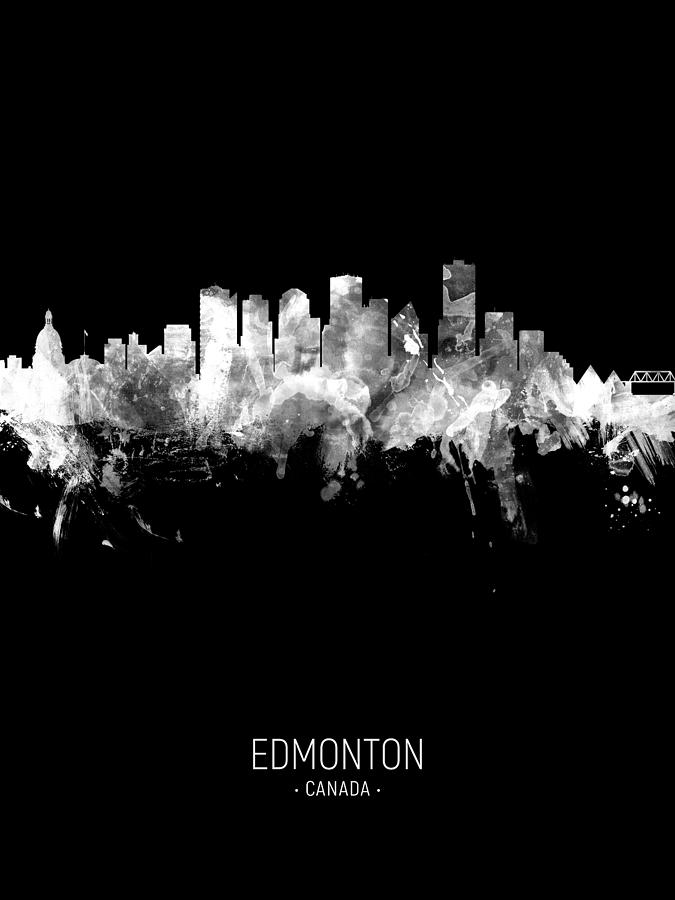 Edmonton Canada Skyline Digital Art by Michael Tompsett