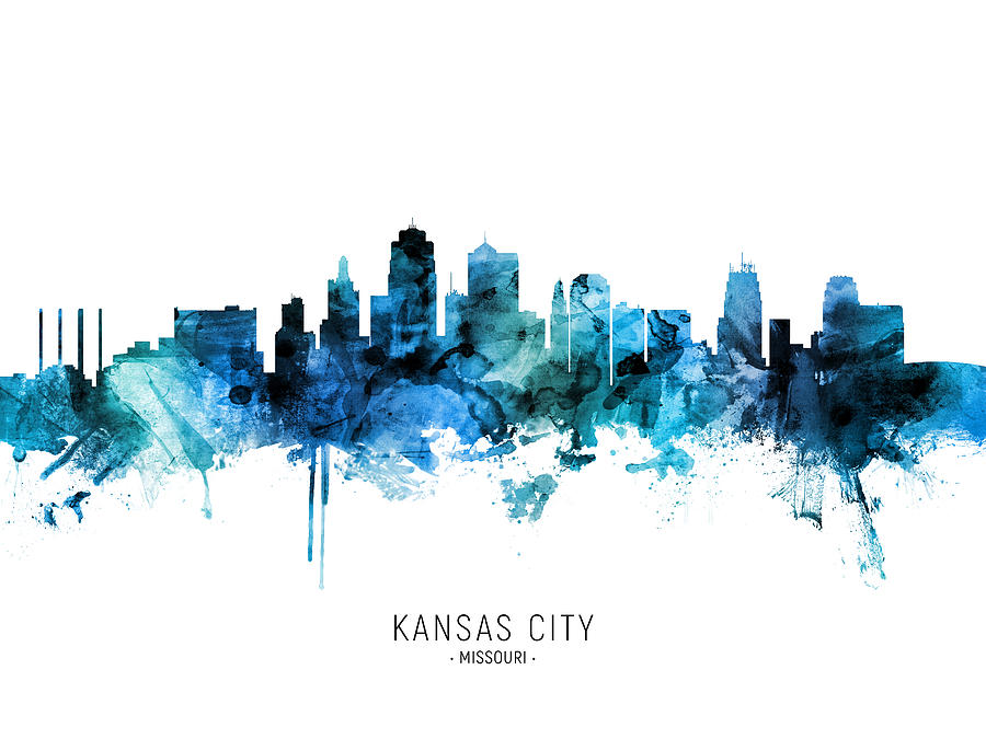 Kansas City Missouri Skyline #34 Digital Art by Michael Tompsett