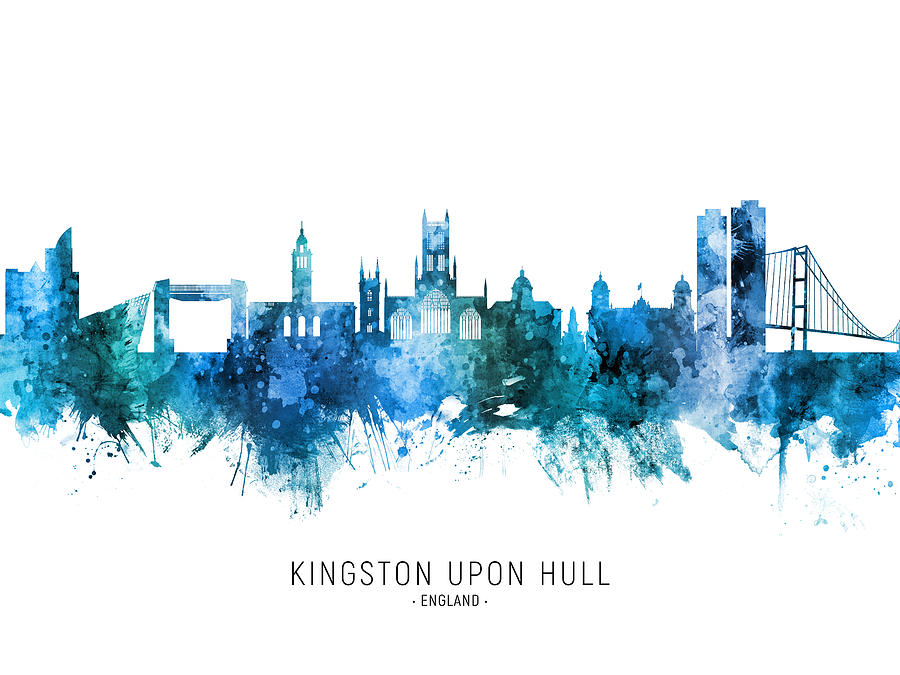 Kingston upon Hull England Skyline #34 Digital Art by Michael Tompsett