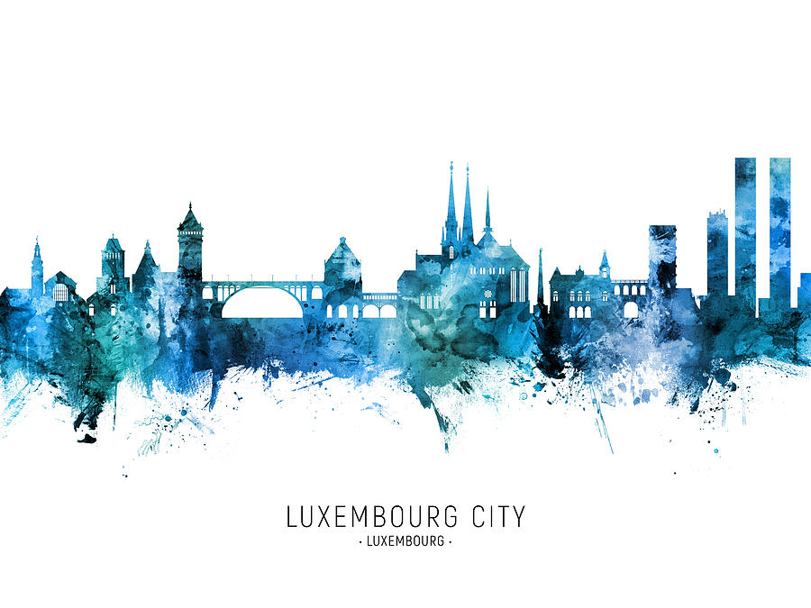 Luxembourg City Skyline #34 Digital Art by Michael Tompsett