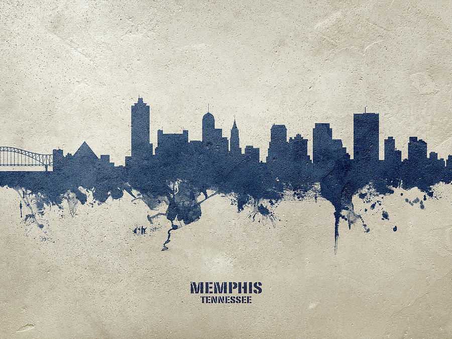 Memphis Digital Art - Memphis Tennessee Skyline #34 by Michael Tompsett