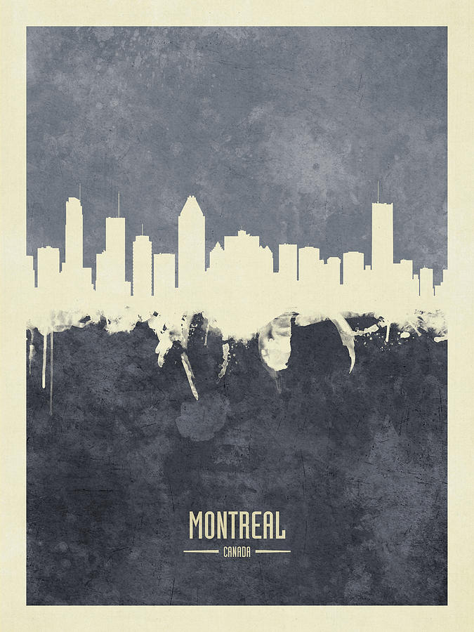 Montreal Canada Skyline #34 Digital Art by Michael Tompsett