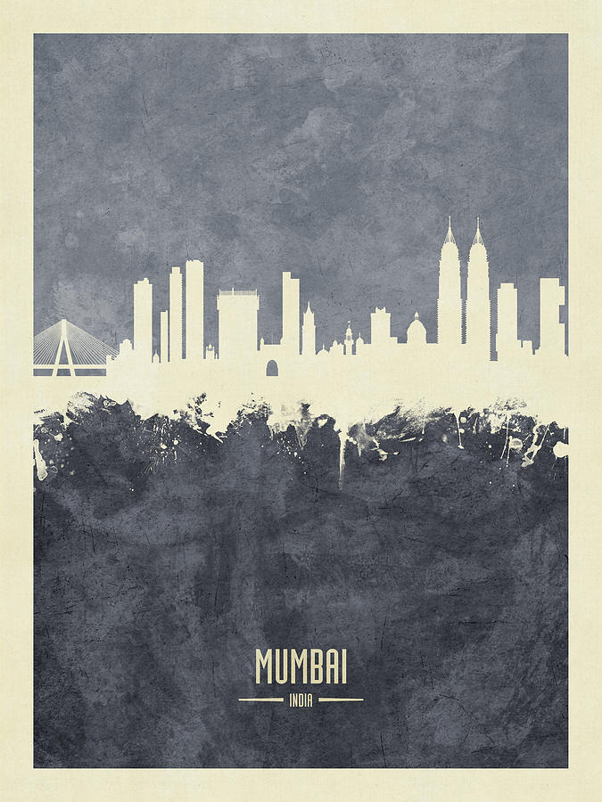 Mumbai Skyline India Bombay #34 Digital Art by Michael Tompsett