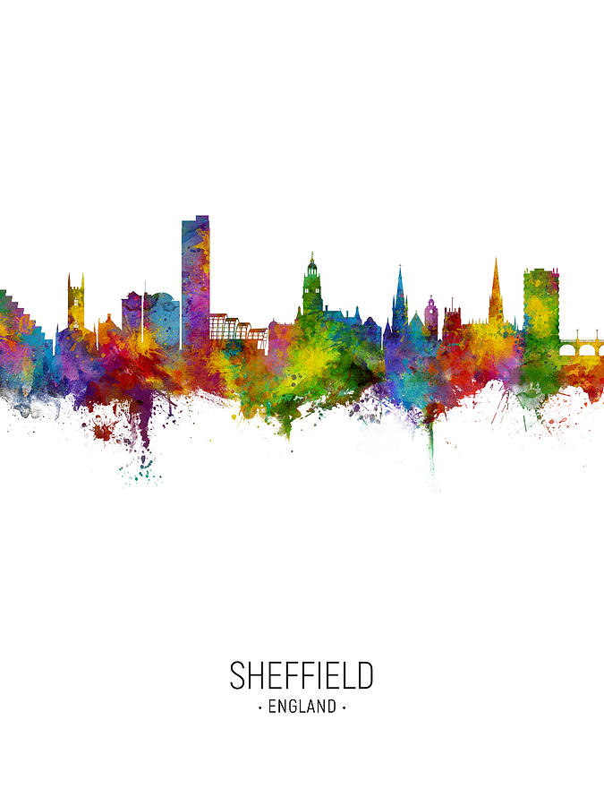 Sheffield England Skyline #34 Digital Art by Michael Tompsett