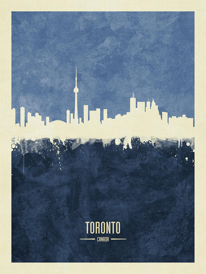 Skyline Digital Art - Toronto Canada Skyline #34 by Michael Tompsett