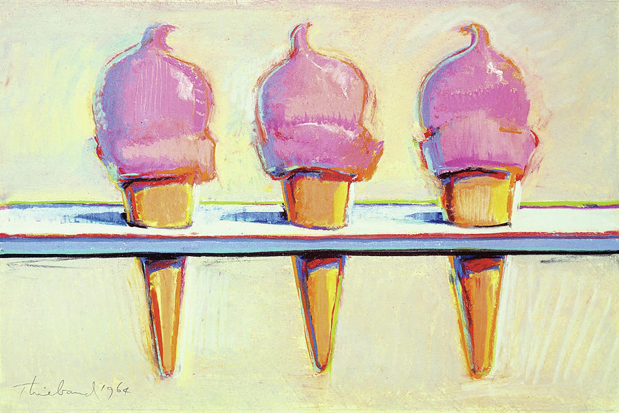 Wayne Thiebaud Art Paintings Painting by Abdelkader Azar - Pixels