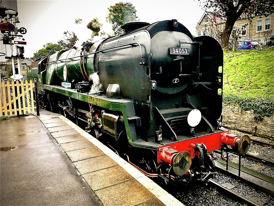 34053 Sir Keith Park Steam Locomotive on the Swanage Railway Photograph by Gordon James