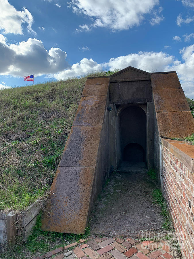 Fort Moultrie - Secure Bunker Entrance Photograph by Dale Powell