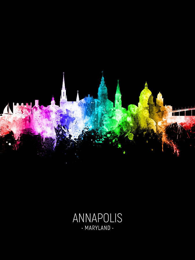 Annapolis Maryland Skyline #35 Digital Art by Michael Tompsett