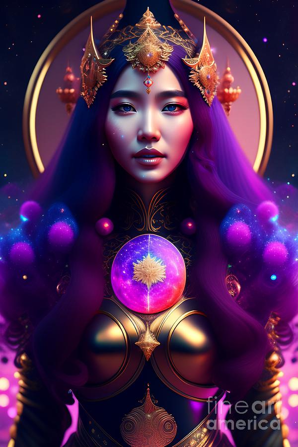 Beautiful cosmic sorceress nebulas galactic Digital Art by Boon Mee ...