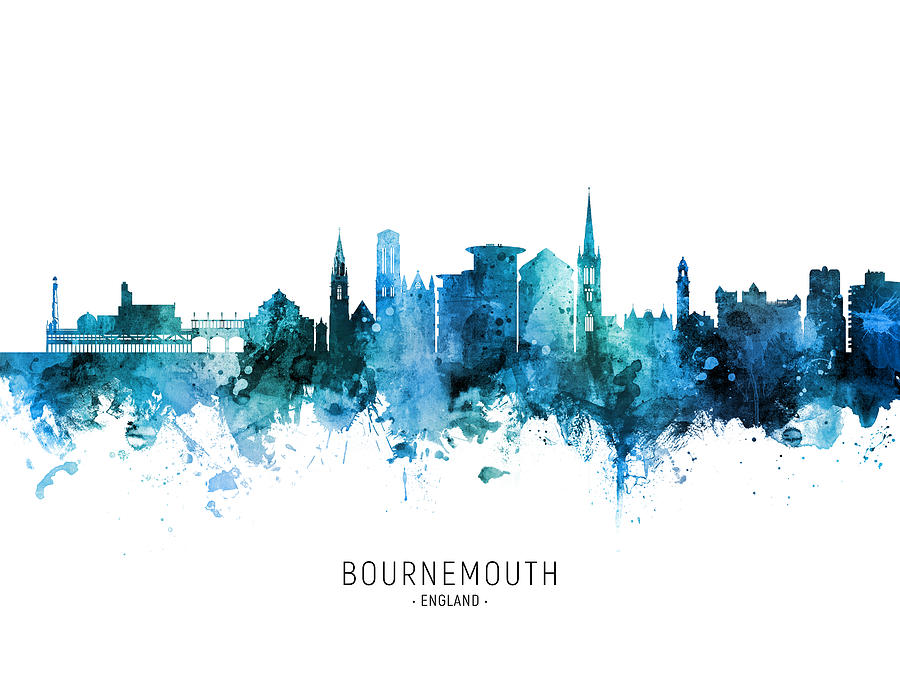Bournemouth England Skyline #35 Digital Art by Michael Tompsett
