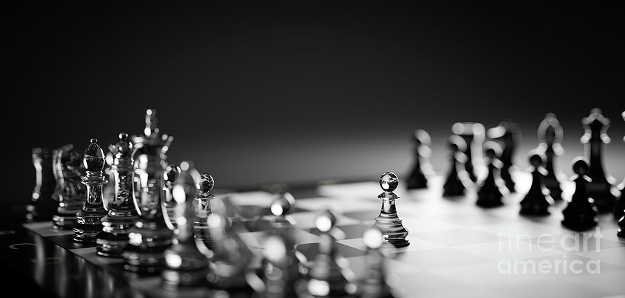 Chess game. Strategic desicion making. Plan and competition #35 Photograph by Michal Bednarek