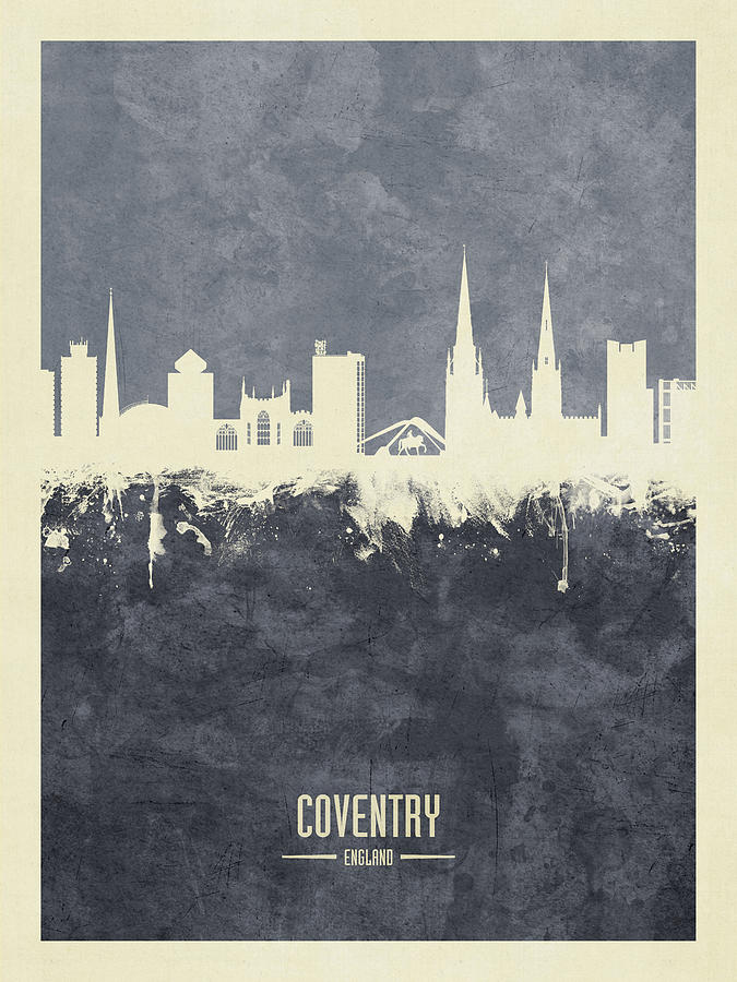 Coventry England Skyline #35 Digital Art by Michael Tompsett