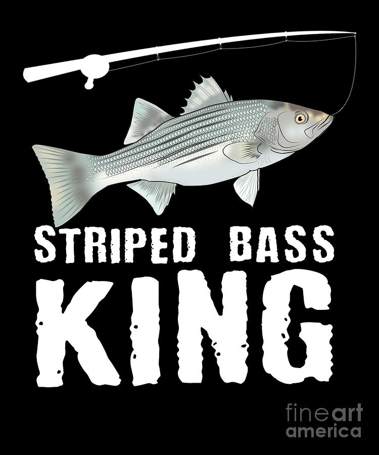 Funny Striped Bass Fishing Freshwater Fish Gift #35 by Lukas Davis