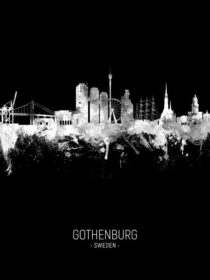 Gothenburg Sweden Skyline #35 Digital Art by Michael Tompsett