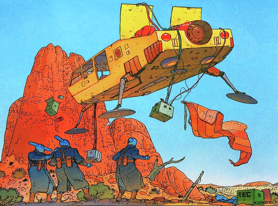 Jean Giraud Moebius Painting by Ahmed Karimi - Fine Art America